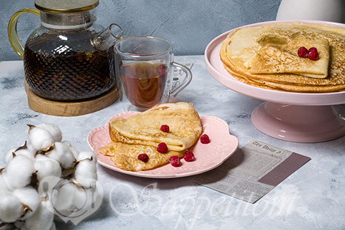 Заварные блины на молоке