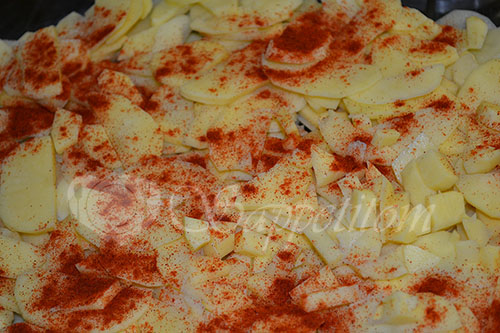 Курица с картошкой запеченная в духовке в сливочно-чесночном соусе #шаг 2