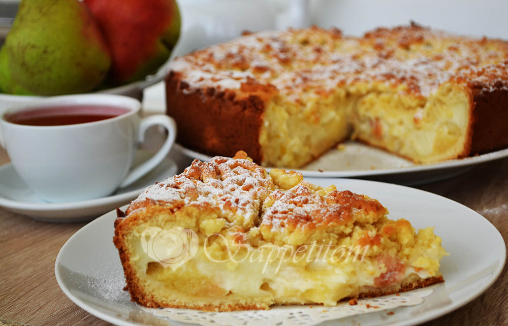 Яблочный пирог с Заварным кремом или Шарлотка по-Польски