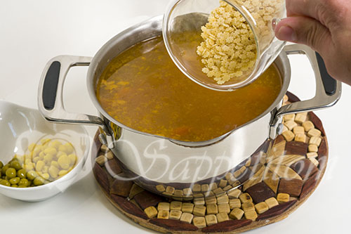 Суп с горошком и кукурузой #шаг 12