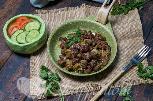 Куриные сердечки #шаг 13