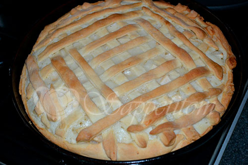 Пирог с яблоками и сметанным кремом #шаг 19