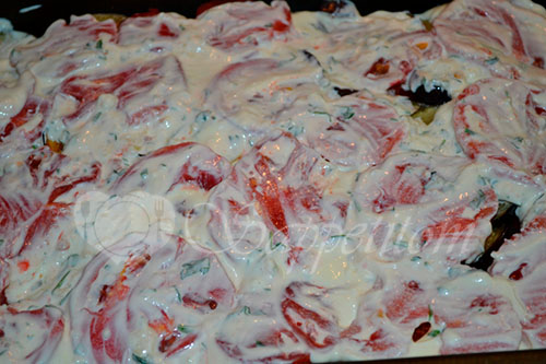 Свинина запеченная с баклажанами и помидорами "Сочинская" #шаг 10