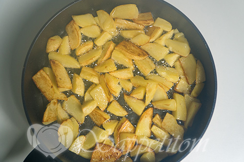 Вешенки с картошкой #шаг 4