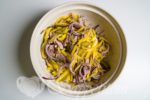 Салат с говядиной #шаг 6