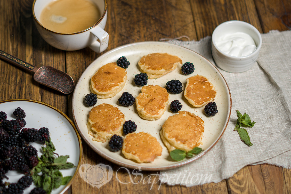 Творожно-банановые оладьи