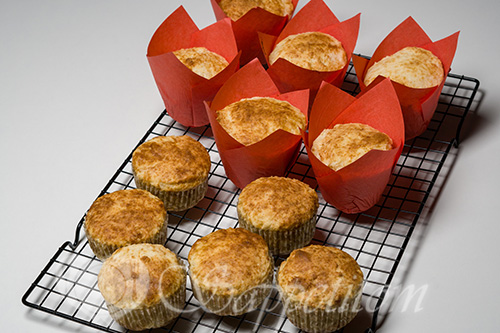 Творожные кексы в формочках #шаг 11