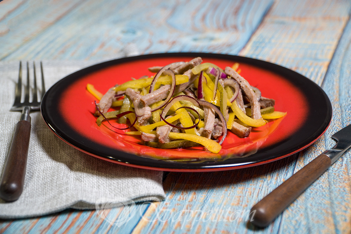 Салат с говядиной