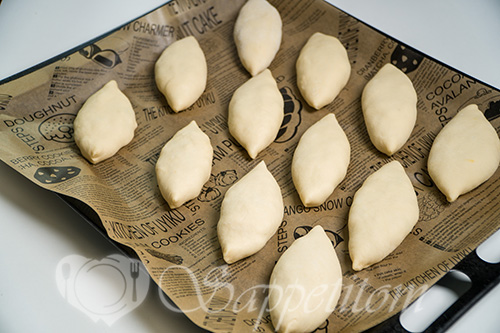 Пирожки с луком и яйцом #шаг 15