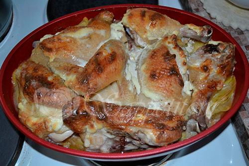 Курица с картошкой запеченная в духовке #шаг 9
