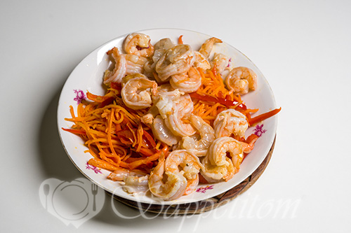 Вок с креветками #шаг 10