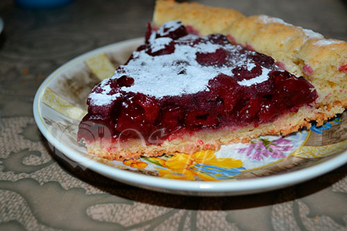 Пирог с вишней или вишневый тарт #шаг 12